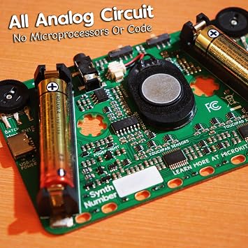 MicroKits Synth-a-Sette|Synthesizer Set|Pocket Size|Analog Synthesizer|Music Gadget|Electronic Musical Instrument Kit for Bananas