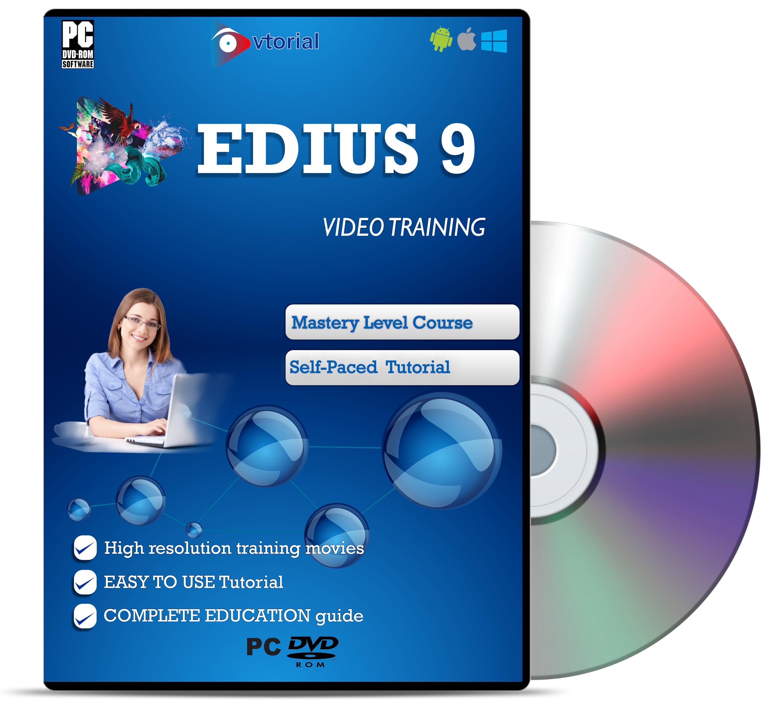 vtorial EDIUS Pro 9 Educational DVD Tutorials for Professionals in DVD & 50+ Hours Tutorial HD videos | No Subscription Required | LIFETIME ACCESS | NO LIMITS (B08J8F7BDJ) Amazon Price History, Amazon Price Tracker