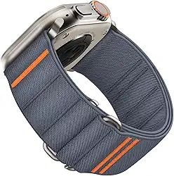 Suitisbest Pulseiras esportivas compatíveis com Apple Watch Ultra de 49 mm, 46 mm, 45 mm, 44 mm, 42 mm, 38 mm, 40 mm e 41 mm, para homens e mulheres, pulseira de náilon elástico para Apple Watch