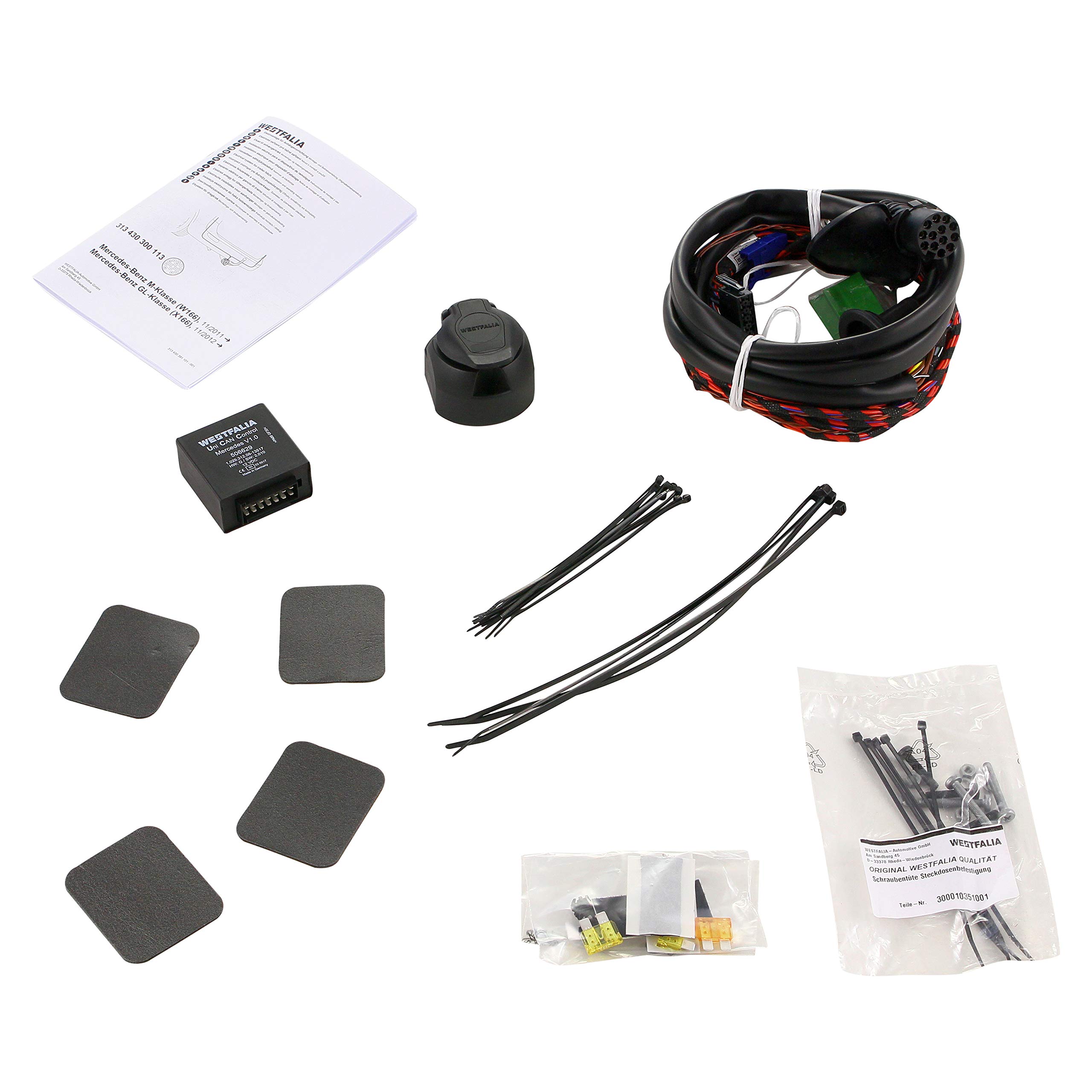 Westfalia Gancio Traino Rimovibile Per Mercedes GLA (X156, 03/14-12/19) E CLA (C117, 04/13-03/19) Con Kit Elettrico 13 Pin