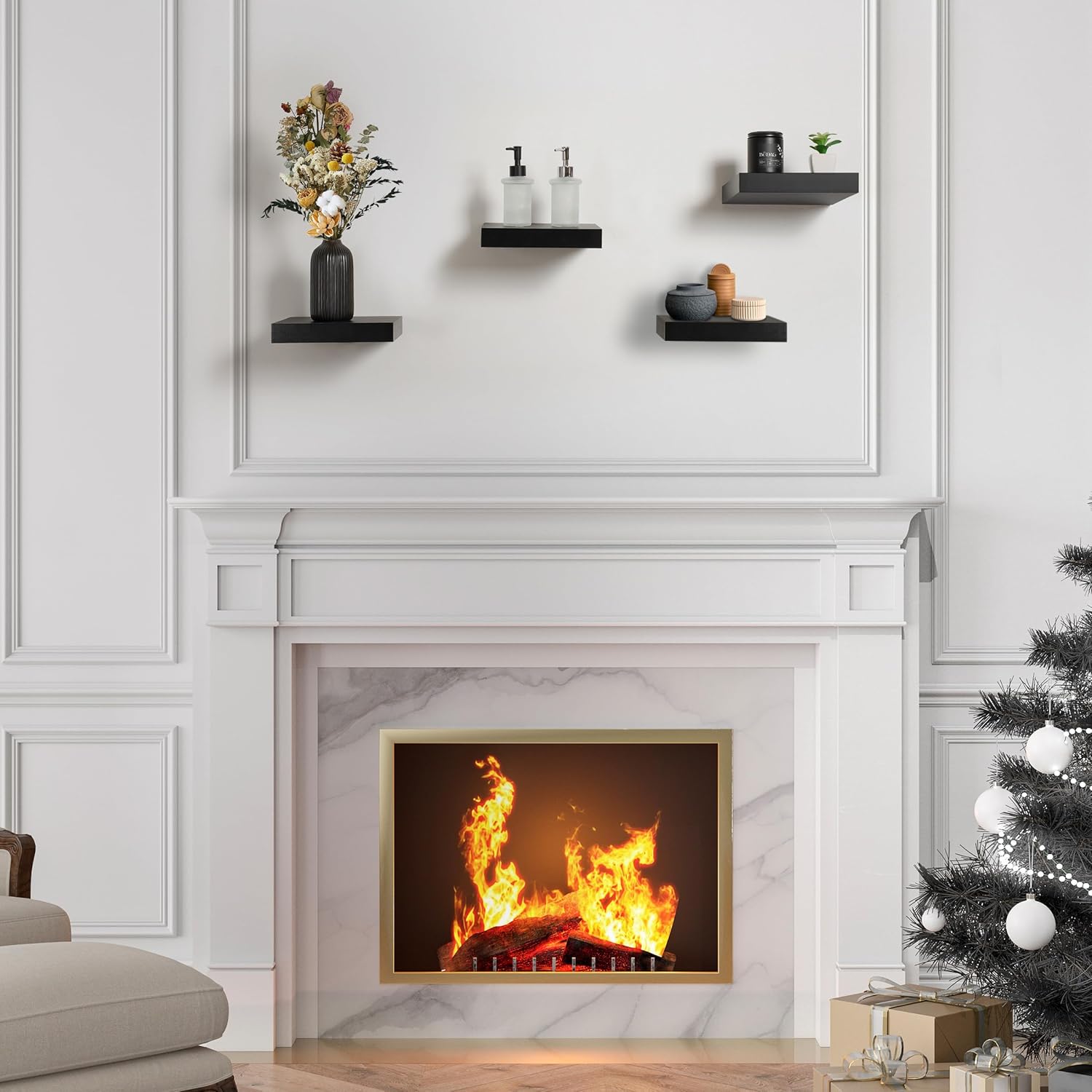 Floating Shees for Wall – Square Floating Shelf with Invisible