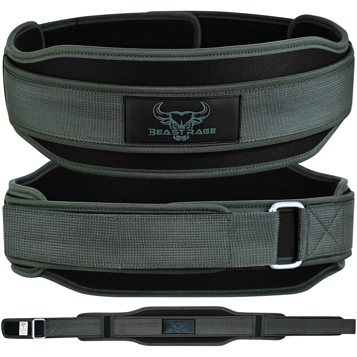 Weight Lifting Belt Double Strength 5.5 Padded Neoprene Back Gym Bodybuilding Deadlifts Lifting Exercise Fitness Workout Belts Men Women Lumbar Training Core Support