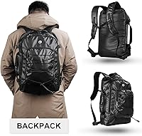 Vista 5 de HUNTVP Bolsa de Bicicleta Bolsa de Alforja de Bicicleta 3 en 1 Bolsa de Sillín con Portaequipajes Mochila Bolsa de Asiento Trasero Bolsa de Hombro