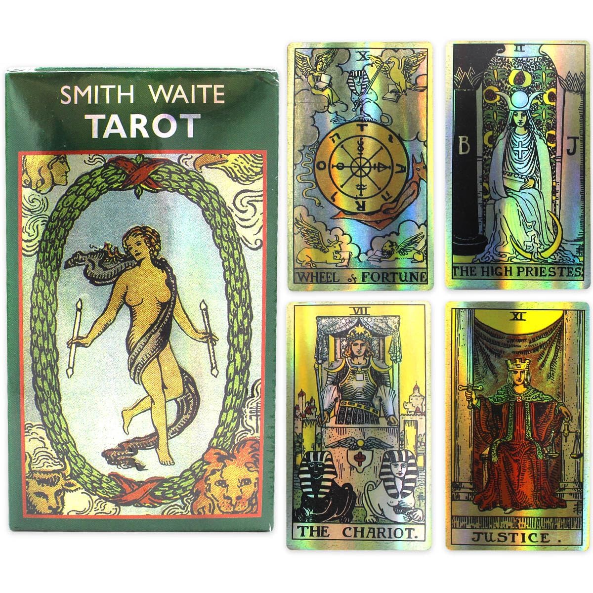DIANZHU Teen,Adults Tarot Cards Deck 78 Pcs Classic Tarot Cards For Beginners Set Smith-Waite Rider Deck For Beginners Or Experienced Laser Tarot Card Deck,Green (B0CQTHJD39) Amazon Price History, Amazon Price Tracker