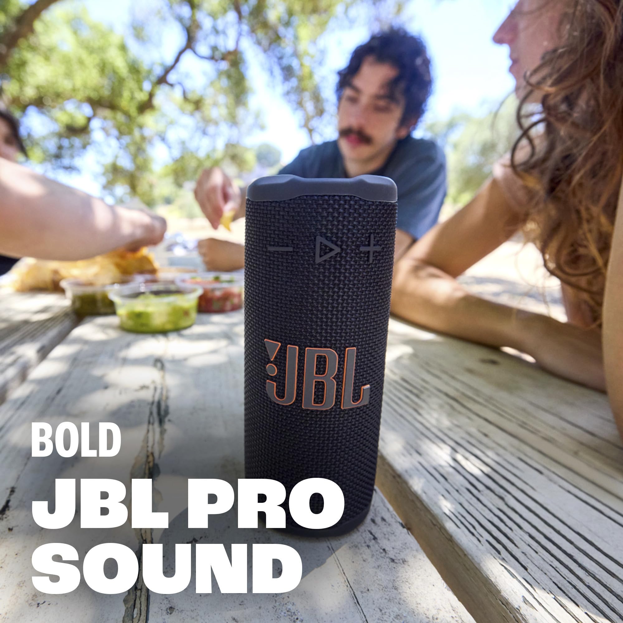 JBL Grip – Haut-Parleur Bluetooth Compact avec Son JBL Pro Audacieux et lumière ambiante, jusqu'à 14 Heures de Lecture, résistant à l'eau, à la poussière et aux Chutes (IP68), et Connexion