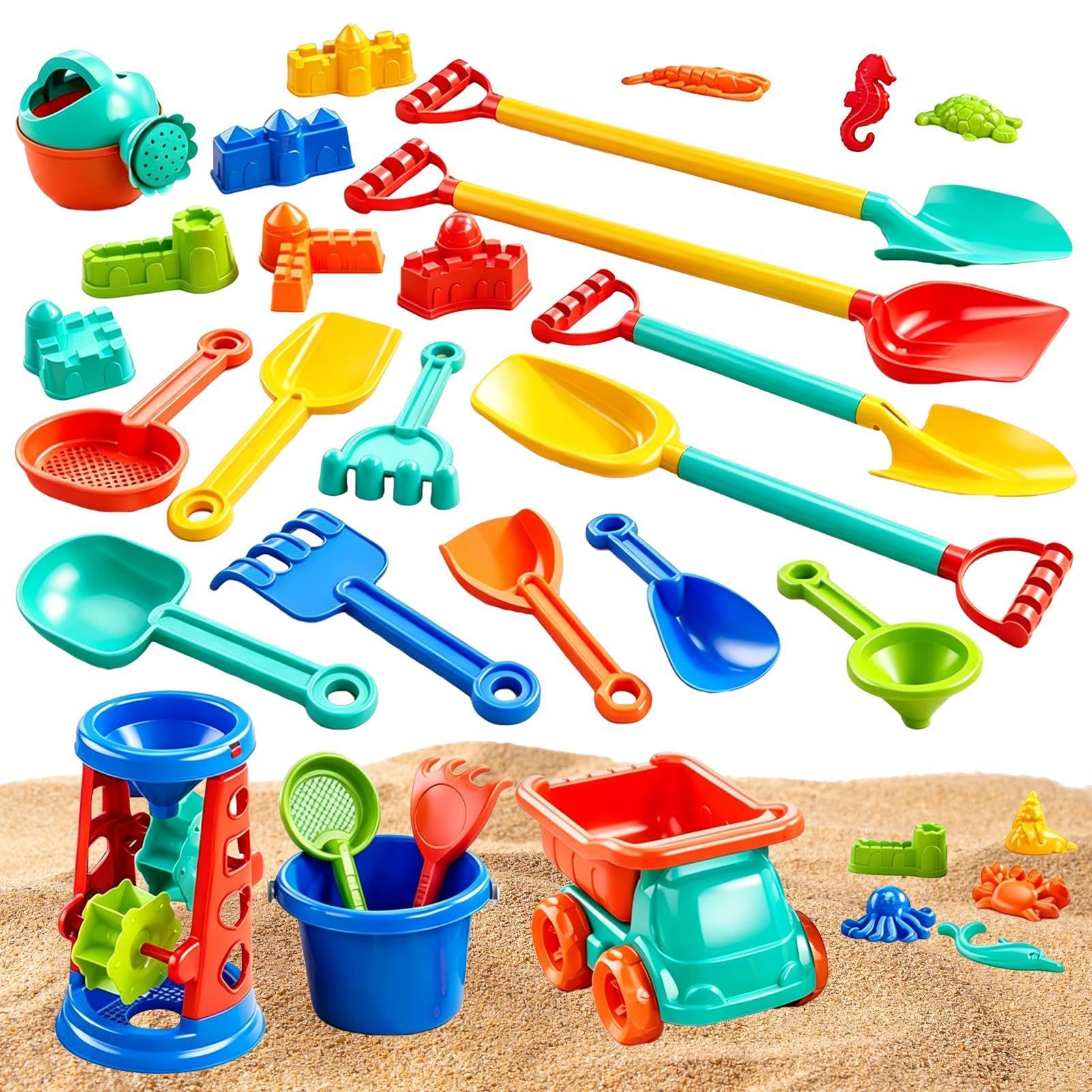 Giocattoli da Spiaggia con Sabbia di Sabbia all'Aperto | Set di Giochi da Sabbia per le Vacanze Estive Viaggi in Località di Mare Resort Giardino Cortile e per Bambini e Bambine da
