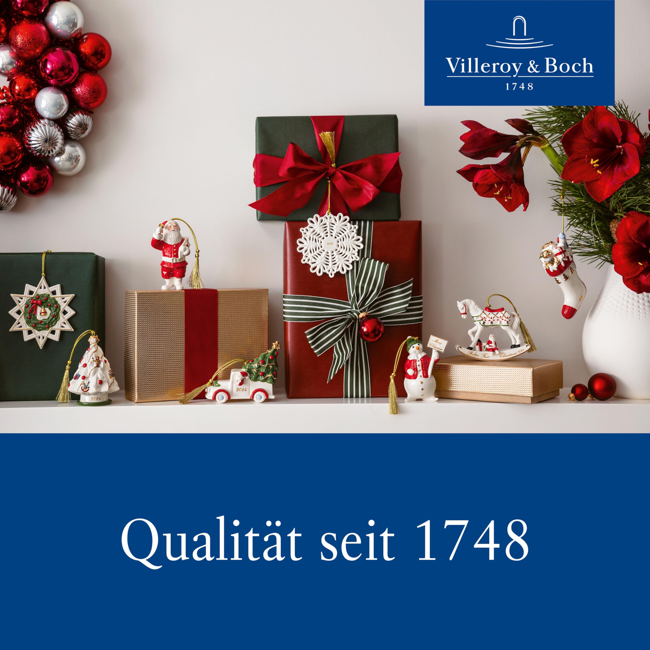 Villeroy & Boch - Christmas Toy's Adventskalender 2025 Bunt, Weihnachten, Geschirr Adventskalender mit 24 Türchen, Weihnachtsdeko, Weihnachtskalender, Premium Porzellan