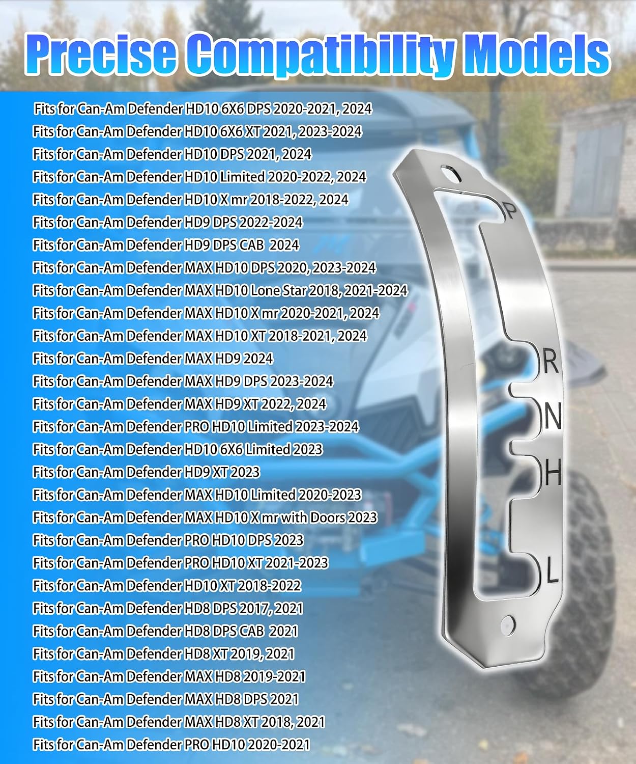 707900608 Gear Shifter Lever Pattern Grille Trimming Plate Fits for Can-Am Defender HD10,HD9,HD8 2017-2025,Replaces 707900506 707900608