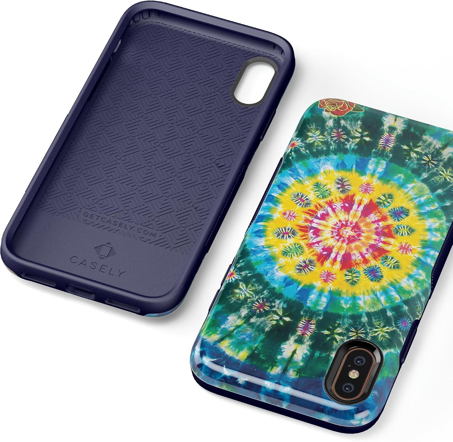 Casely iPhone X/XS Case | Veneta Tapestry | Grateful Dead Tie Dye | Bold Protective Design