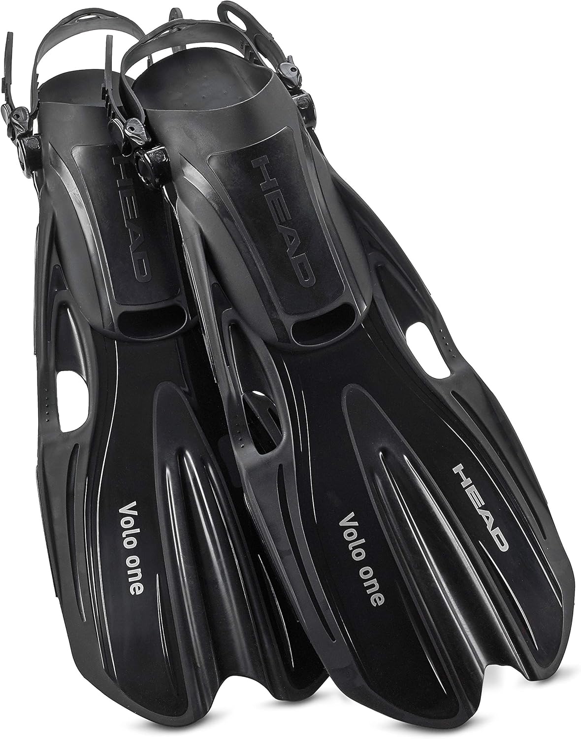 HEAD Italian Collection Volo One Adjustable Snorkeling Fin, Black, Large, (10-13)