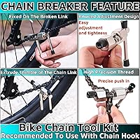 Vista 4 de Herramienta de cadena de bicicleta, 3 piezas, alicates de eslabones de bicicleta + herramienta de deriva de cadena + gancho de cadena de bicicleta
