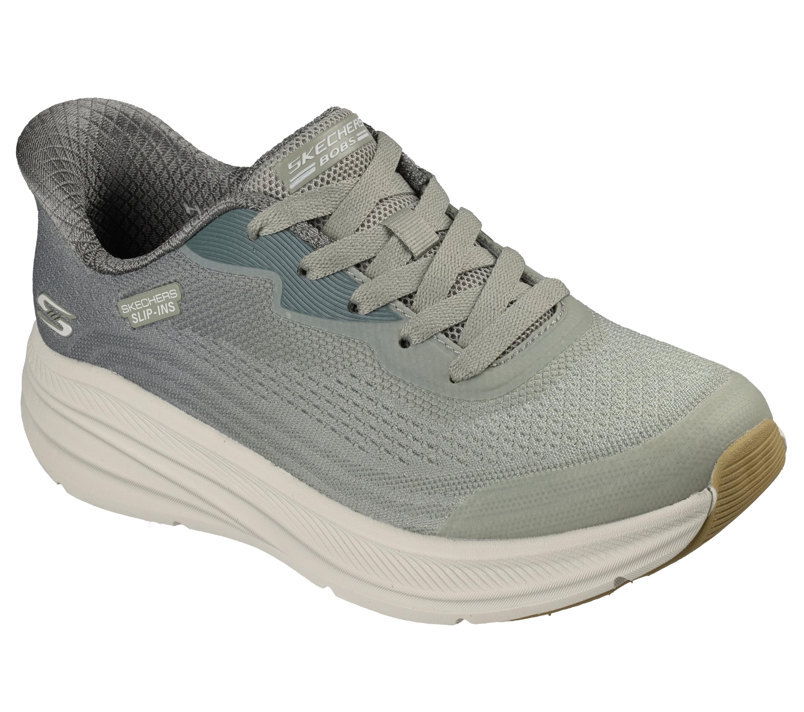 Skechers Mujer Bobs Skillz Airy Stride Slip-In Entrenador | Tenis informales, tecnología Slip-ins, plantilla de espuma viscoelástica, almohadilla para el talón, suela flexible