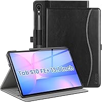 Vista 9 de ZtotopCases Funda para Samsung Galaxy Tab S10 Plus Case 2024/S9 Plus/S9 FE Plus 5G 12.4 pulgadas 2023, funda de piel sintética premium con correa