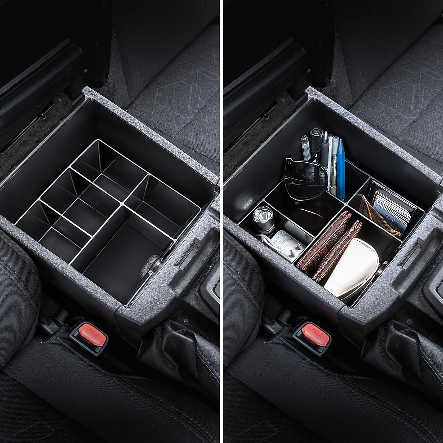 Center Console Organizer (3-piece set) for Tacoma 2016-2023 - for Tacoma Accessories