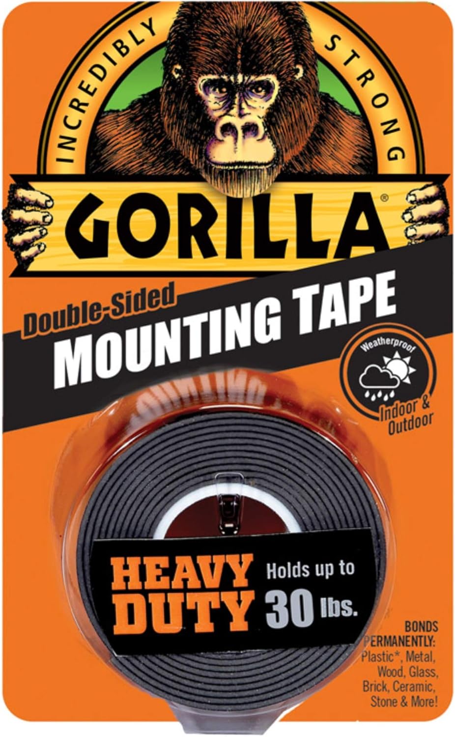 Gorilla MOUNTG Tape BLK (Pkg of 10)