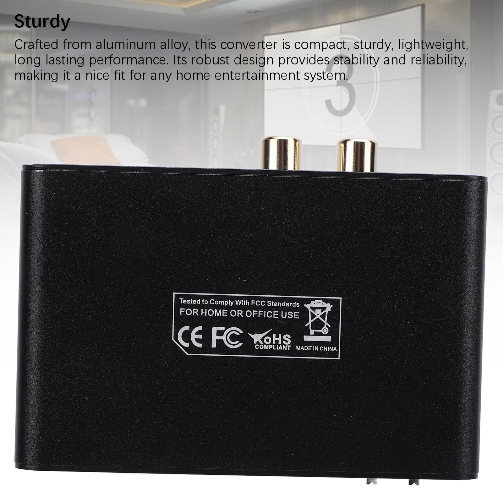 Generic Adaptador ARC Convertidor Digital a Analógico de 192 KHz, Transmisión de Sonido Perfecta, para Televisores Compatibles con ARC