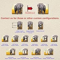 Vista 4 de Cubierta eléctrica acrílica decorativa de elefante - Salida única