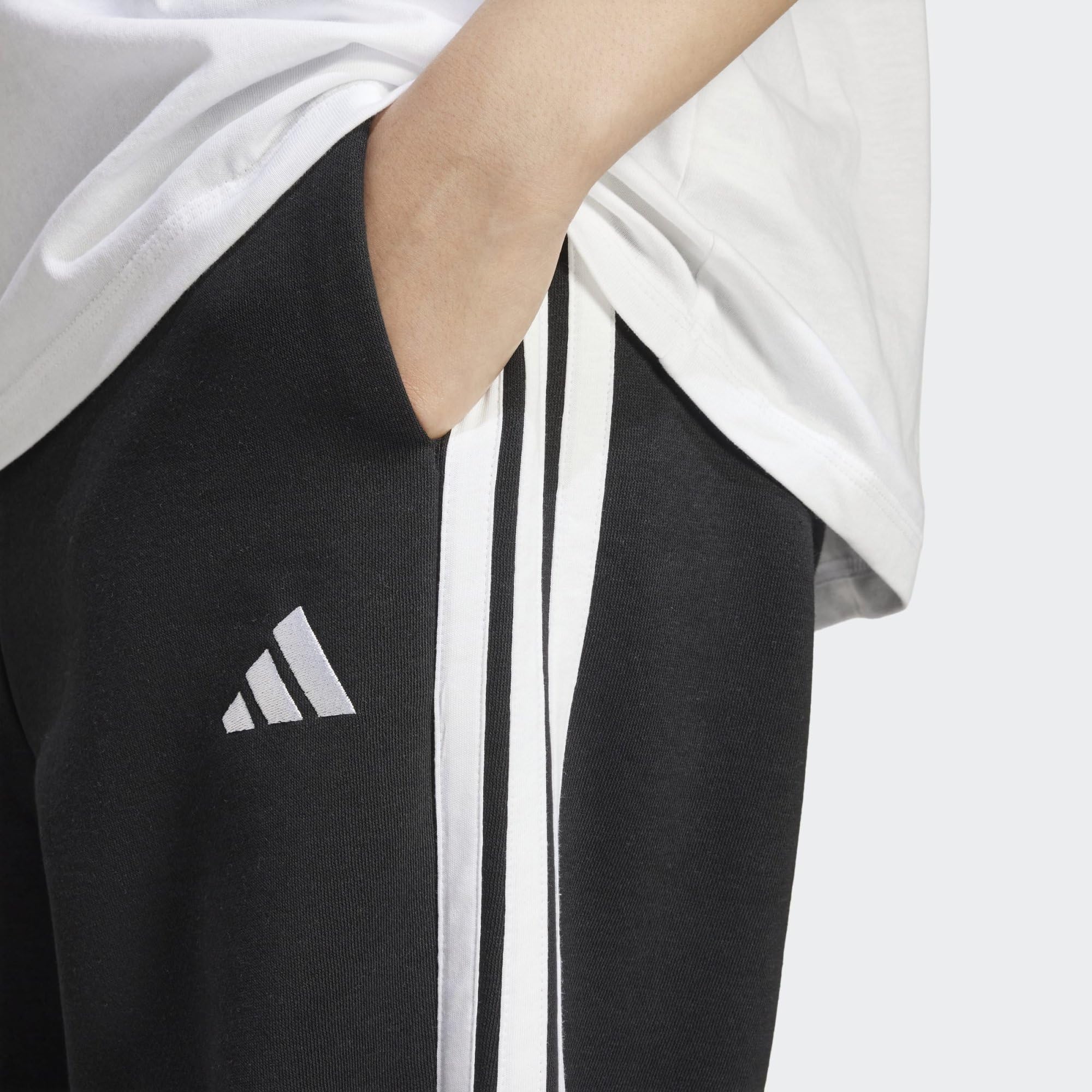 Adidas - Essentials 3-Stripes Fleece Loose, Pantaloni Donna