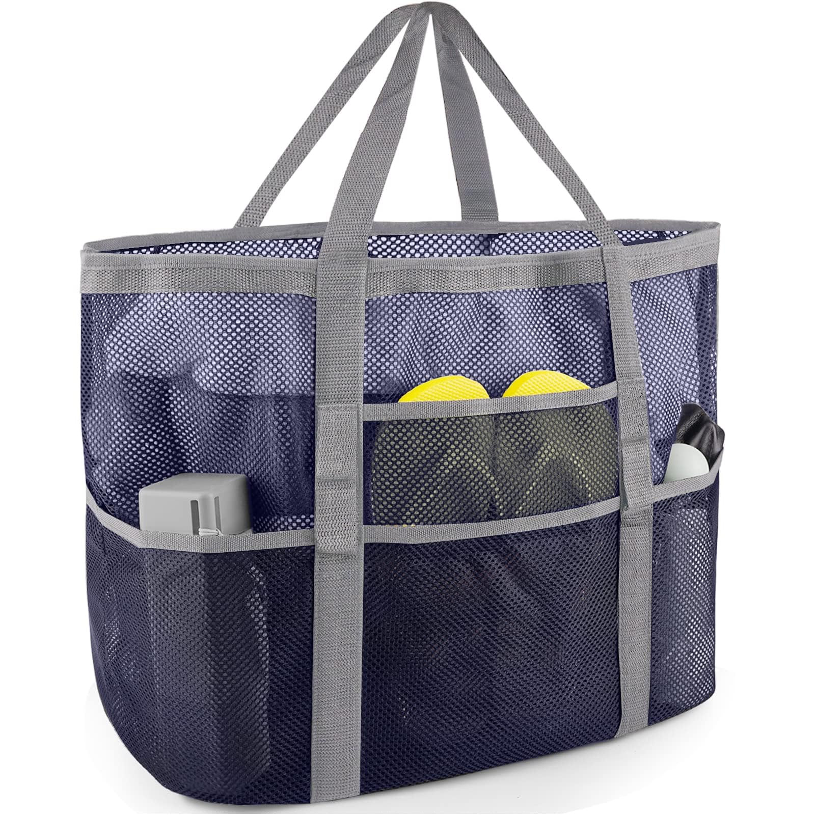 Mesh Beach Bag - Large Tote Bag for Family, Toys & Vacation Essentials