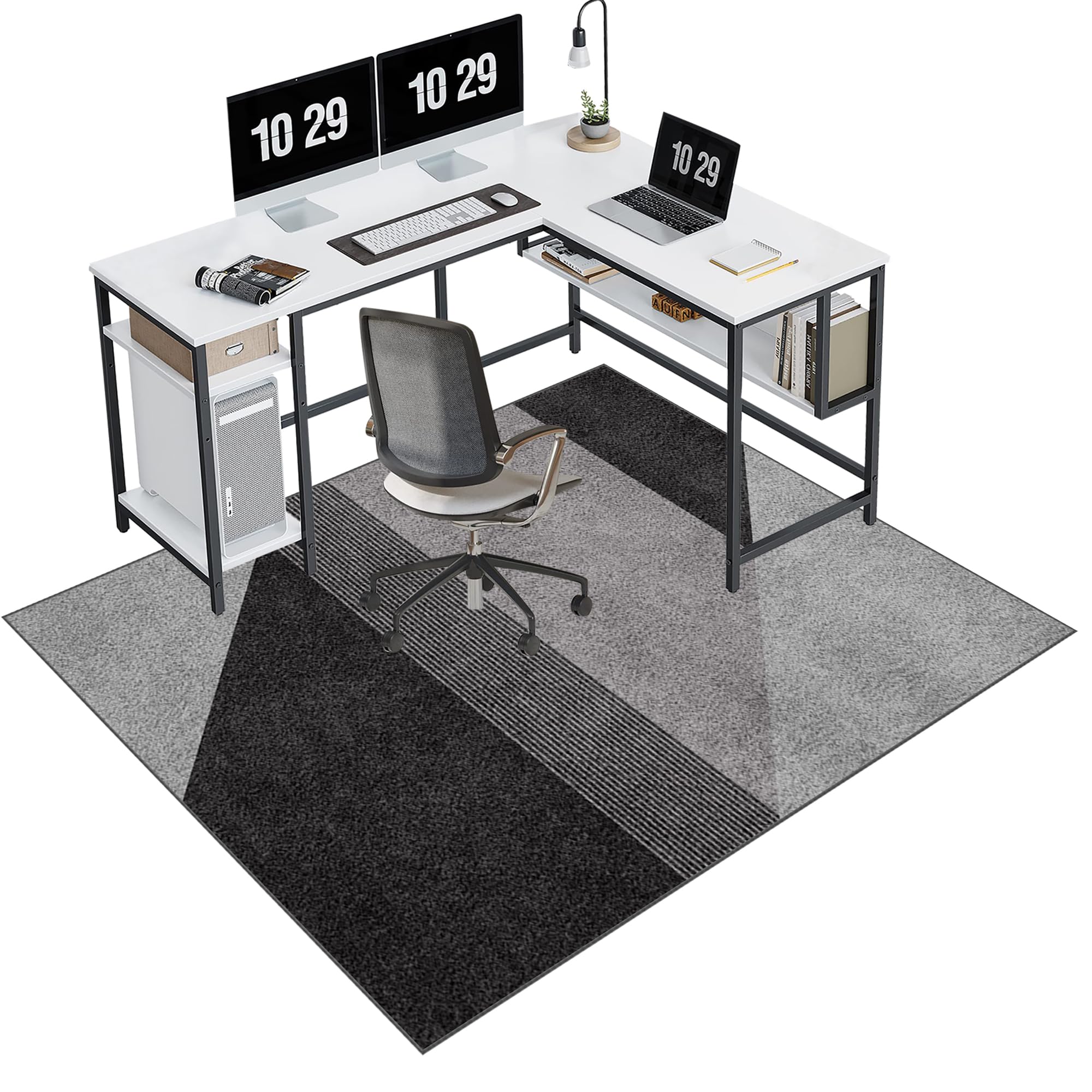 EYKWKB 160 x 180 cm Floor Protector for Rolling Chair Heavy Duty Office Chair Mat for Hard Floors Gaming Chair Mat Chair Mats for Carpeted Floors Durable Floor Protection Mat