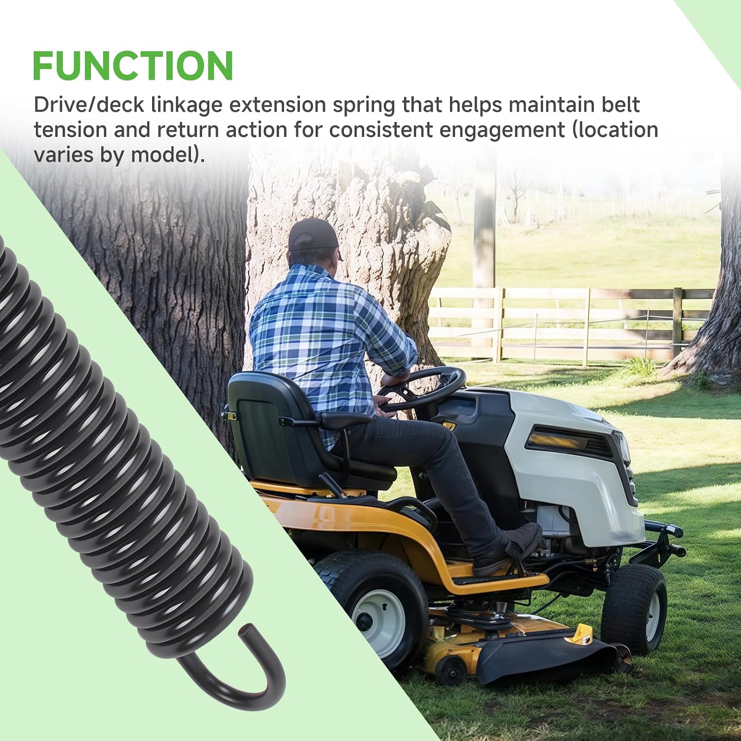 Extension Spring 732-04649, Compatible with Cub Cadet/MTD/Craftsman/Columbia Lawn Tractors (LTX-1050, SLTX-1050, YT950 KH, PYT9000, LTX-1050KH/KW/VT)