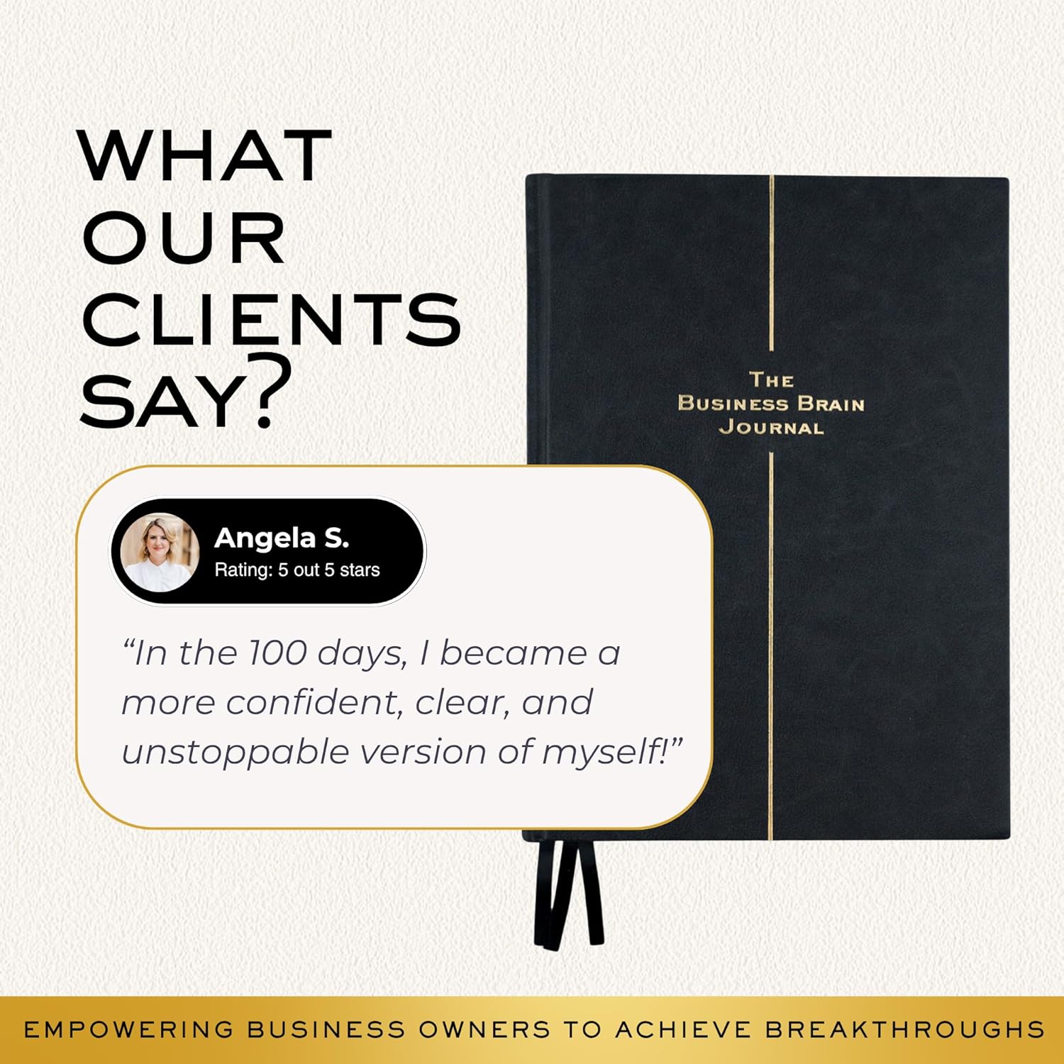 Business Brain Journal: 100-Day Guided Business Journal for Women & Men – Leather Journal Notebook for Success Mindset & Gratitude – Break Plateaus & Achieve Growth