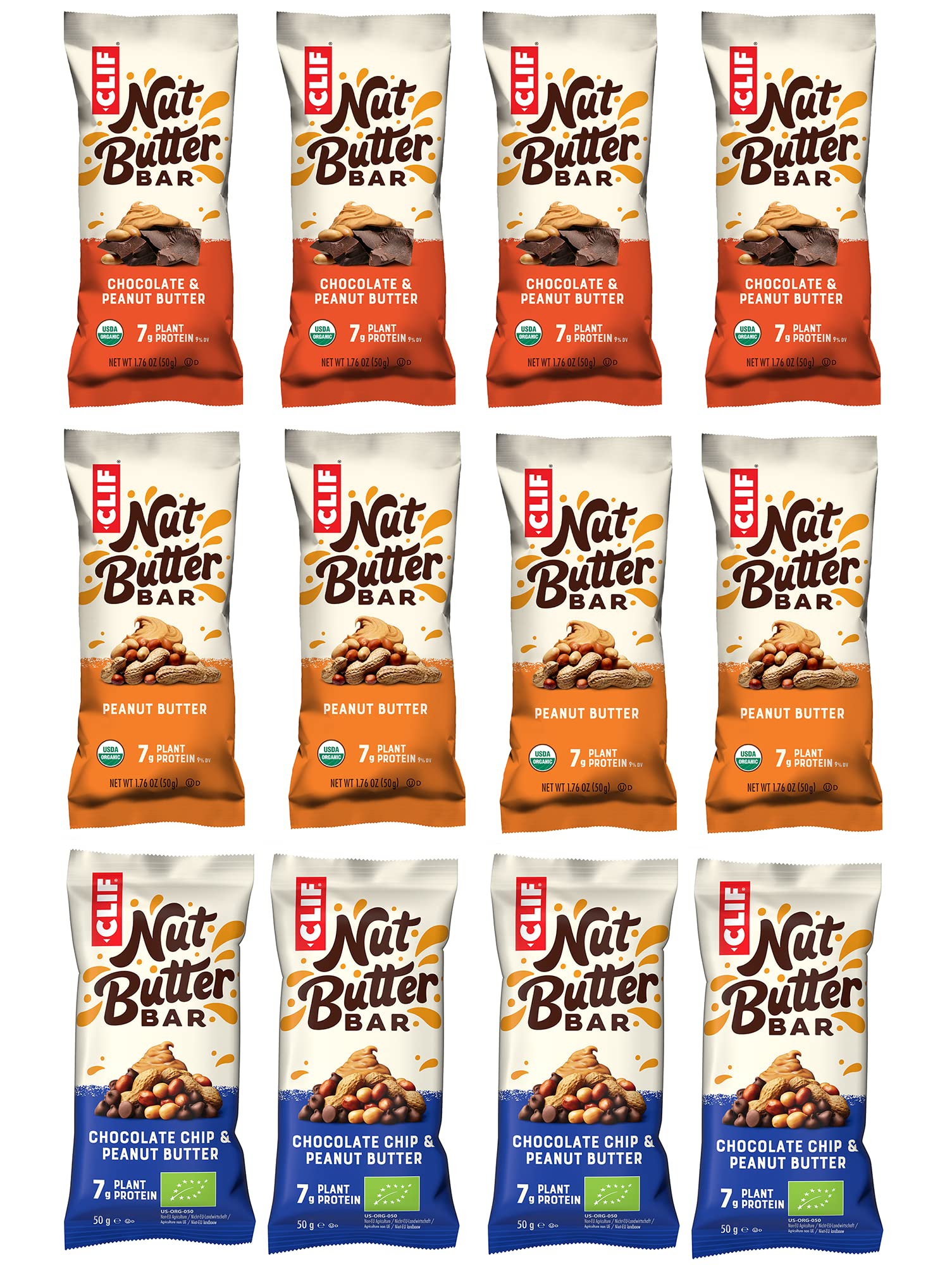 CLIF Bar Nut Butter Bar Barritas Mixpack (12 x 50 g)