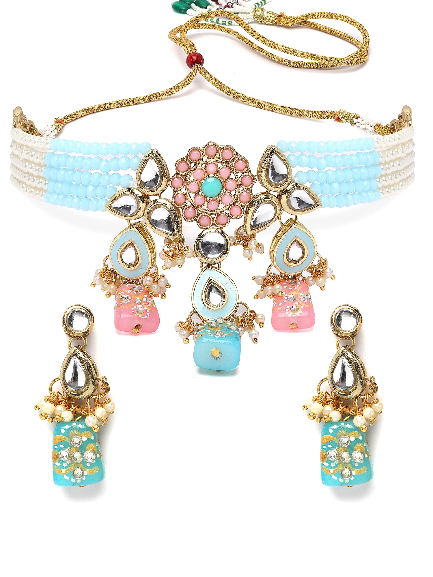 See full amazon price history chart for Karatcart Gold Plated Pink and Light Blue Beaded Kundan Jewellery Set for Women Karatcart Gold Plated Pink and Light Blue Beaded Kundan Jewellery Set for Women (B0CD5PX9SL) Amazon Price History, Amazon Price Tracker