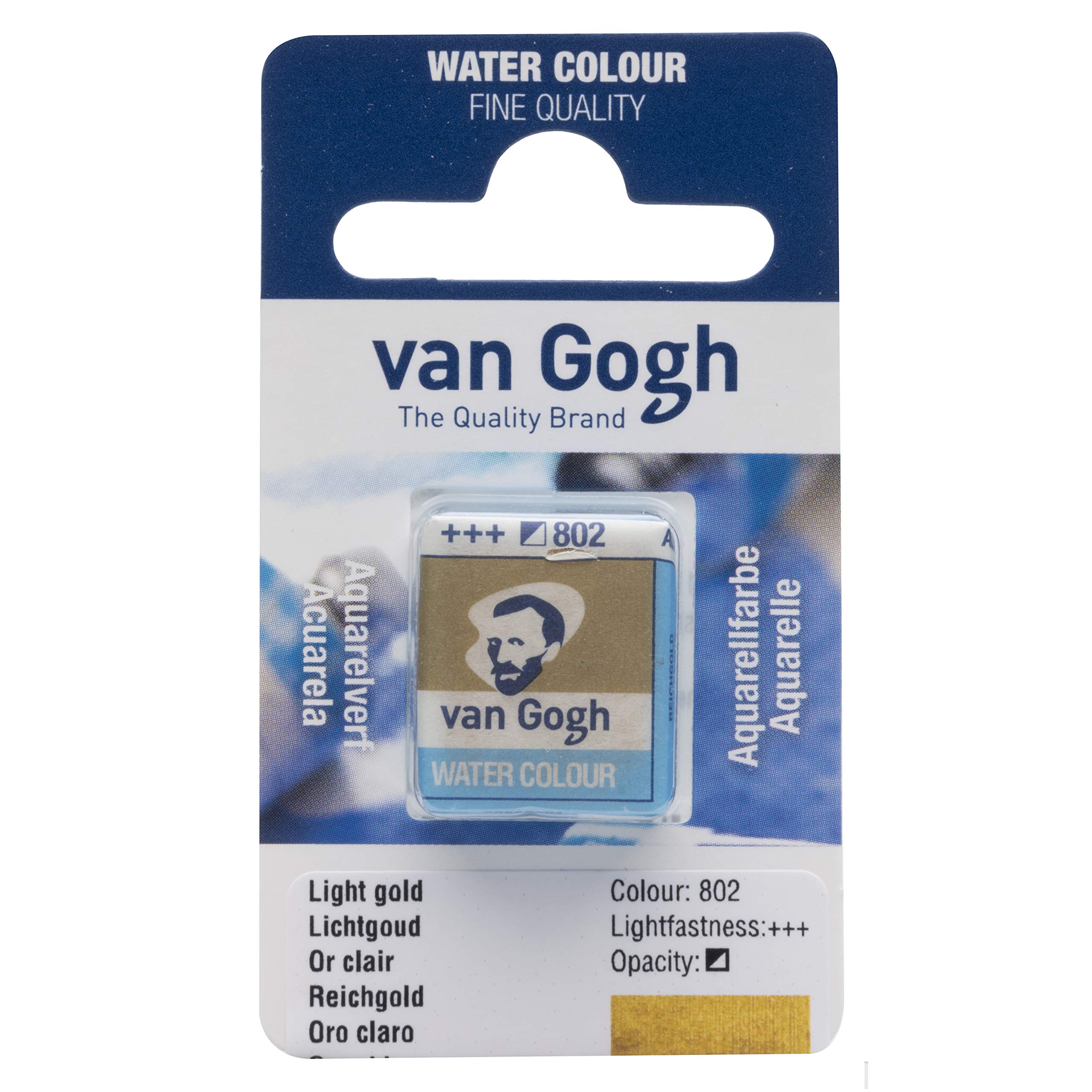 Vangogh Watercolour Paint, Half Pan, Light Gold 802 — image 1