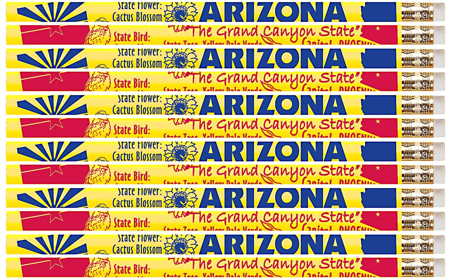 D2386 Arizona - 36 Qty Package - Arizona State Quick Facts Pencils - Express Pencils™