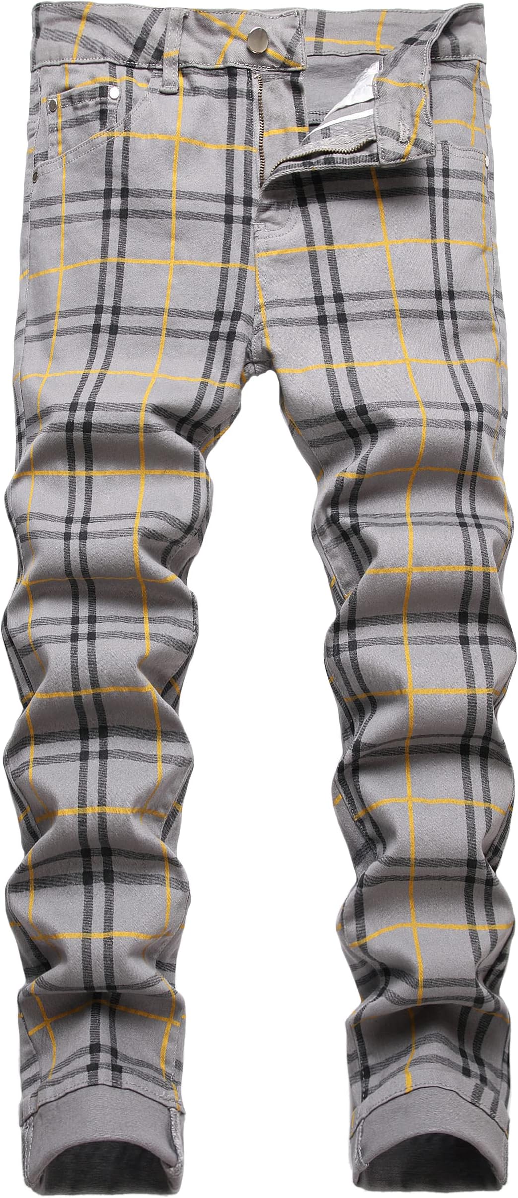 JUNBAOSS Men's Slim Fit Jeans Stretch Ripped Skinny Jeans for Men, Fashion Straight Leg Comfort Flex Waist Casual Pants