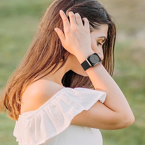 Miniatura 4 de Correas trenzadas Solo Loop, compatibles con Apple Watch Band de 1.496 pulgadas, 1.575 pulgadas, 1.614 pulgadas, 1.654 pulgadas, 1.732 pulgadas,