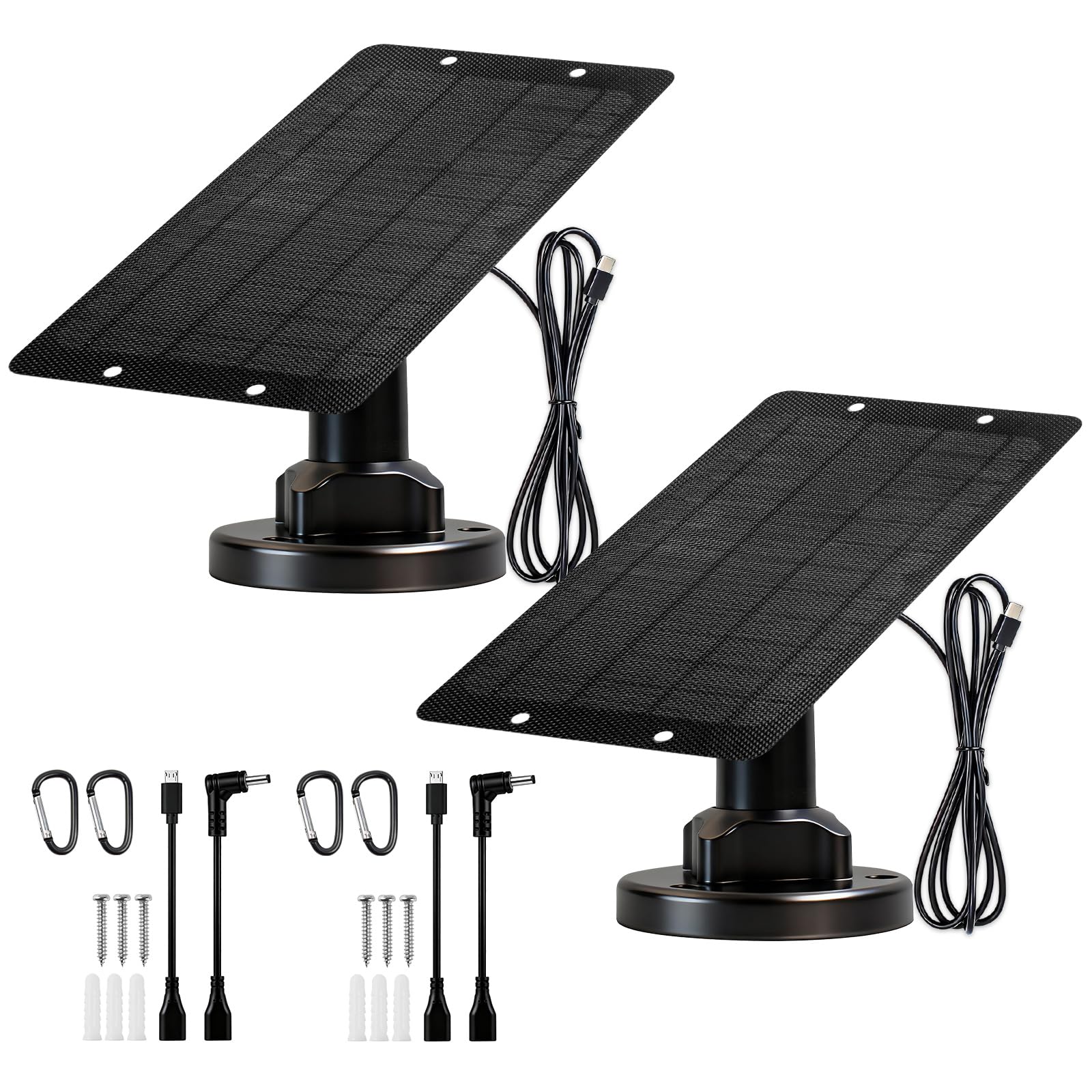 Pannello solare da 6 W 5 V con connettori Tipo-C, micro USB e barile, pannello solare universale per fotocamera con superficie ad alta efficienza a nido d'ape, caricabatterie solare impermeabile IP65
