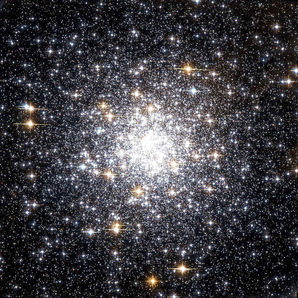 Affiche Hubble Telescope Messier 69 Grand Format Cadre Noir Mat