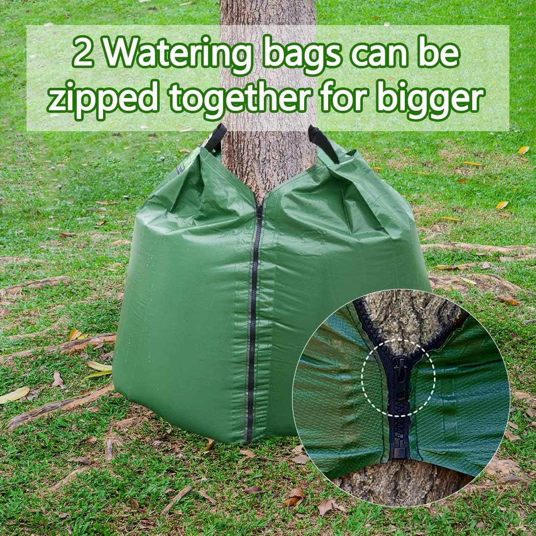 10 PCS 20 Gallon Tree Watering Bags Reusable Heavy Duty Slow Release Tree Irrigation System for Trees, Premium PVC Tree Drip Irrigation Bags