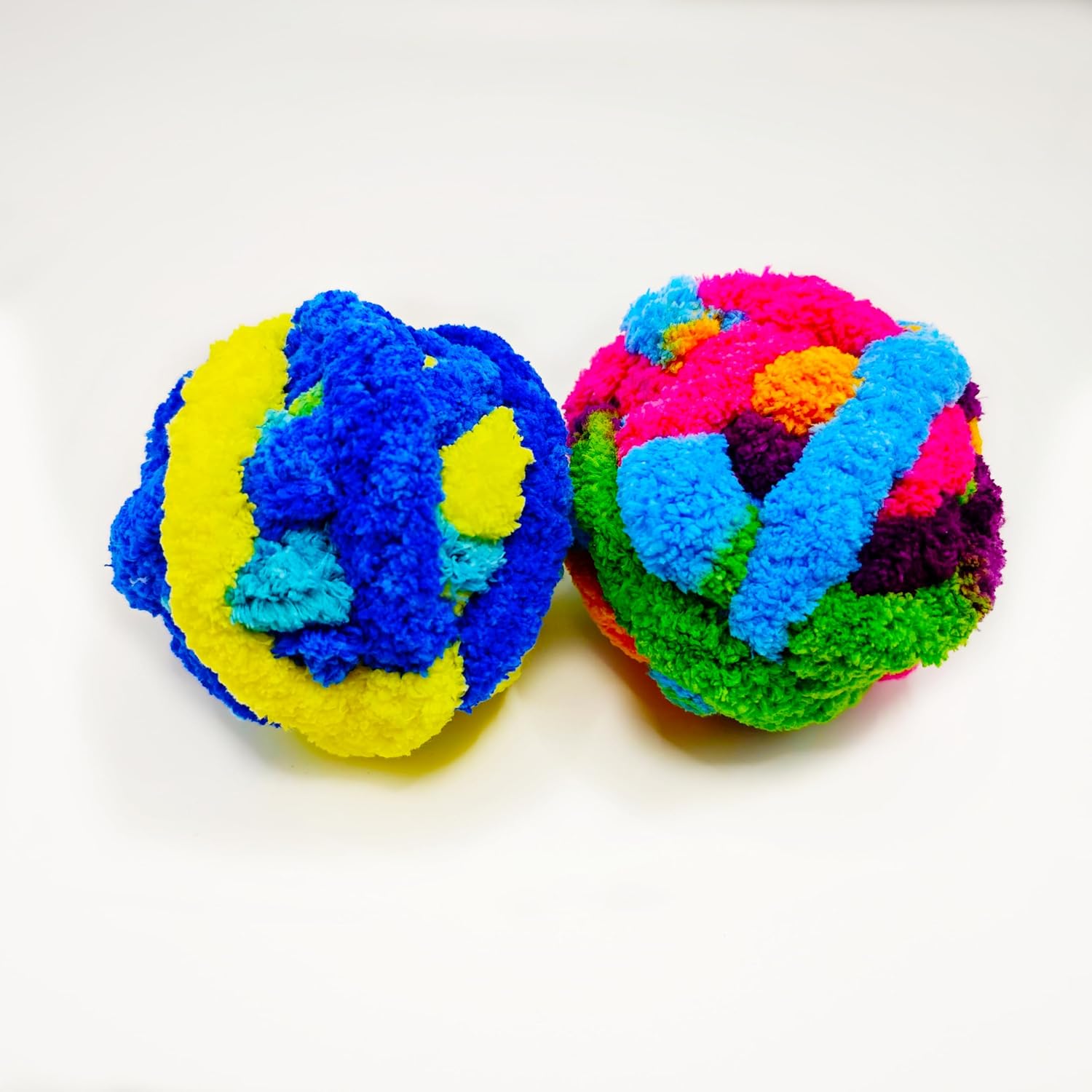 2 Pack Crochet Fidget Ball for Skin Pickers Hair Pulling Alzheimer Trichotillomania Stretch and Squeeze Stress Balls Skin Picking Fidget Toys (Yarn Ball)