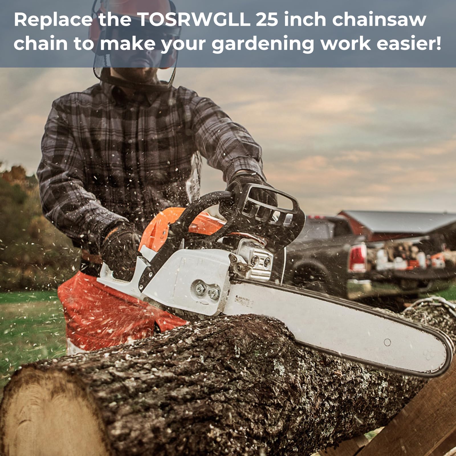 33RS-84 - Cadena de motosierra de 25 pulgadas de repuesto para motosierra Stihl 036,044, MS310, MS311, MS360, MS391, MS440, MS460, MS650, MS660, 3623-005-0084, hoja de sierra de cadena 84 eslabones de