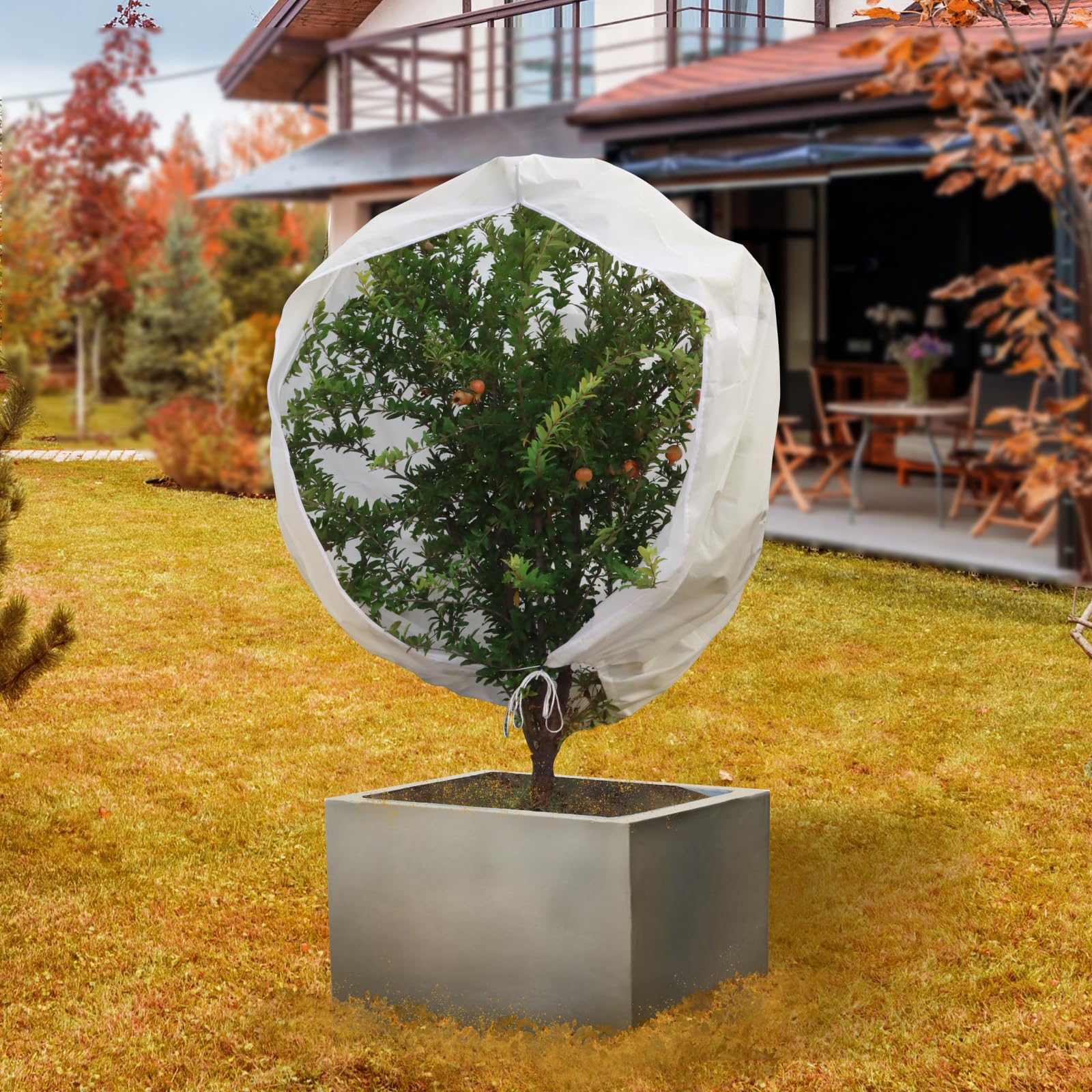POMGRATREE Large Plant Covers Freeze Protection,90”H X75”W 2.2oz Frost