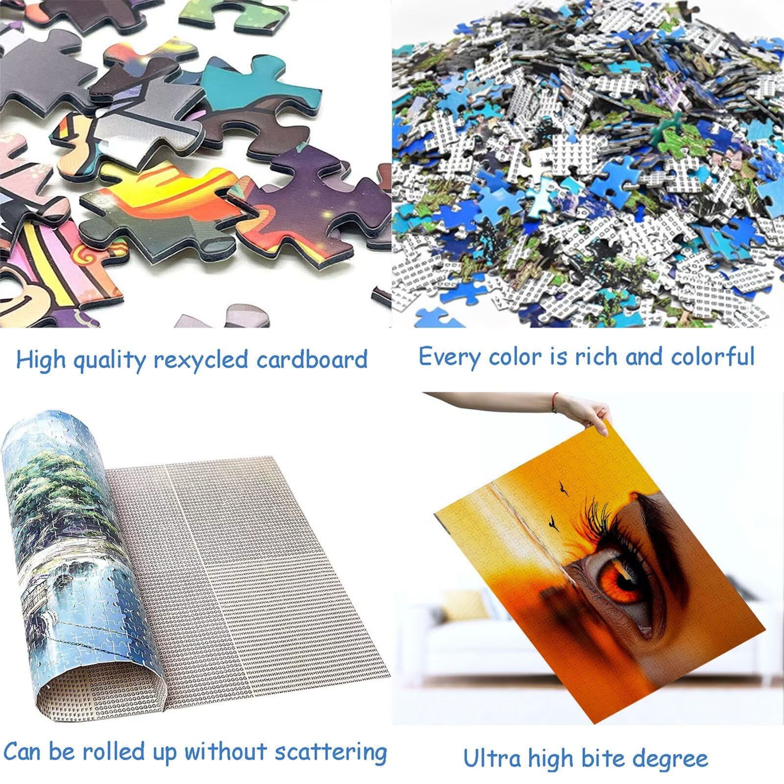 Puzzle 4000 elementów puzzle oko dorosły ptak 141 x 87 cm unikalne rzemiosło klasyczne 3D drewniana układanka do rodzinnych gier aktywnych, układanka do samodzielnego wykonania nawet do dekoracji