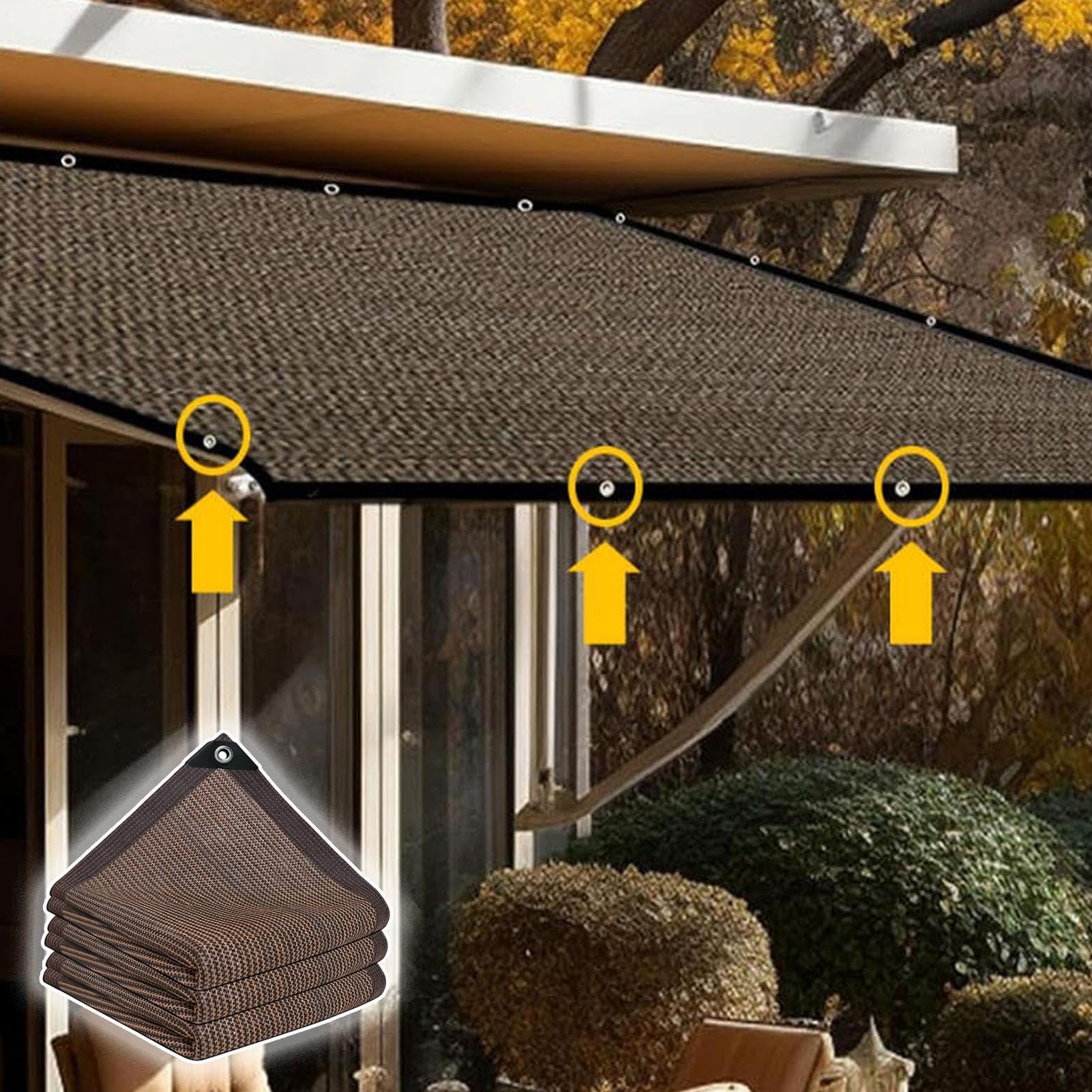 Toldo exterior para terrazas, de malla antirrayos UV