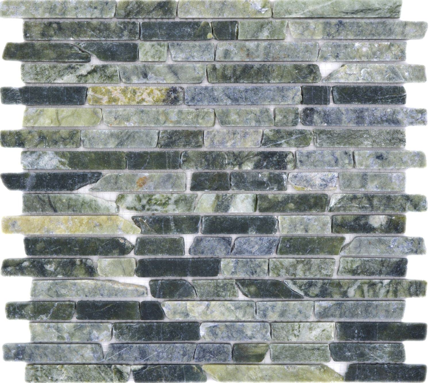 Azulejos de mosaico de piedra natural, mármol verde mate, para pared, suelo, cocina, baño, ducha, placa de mosaico.