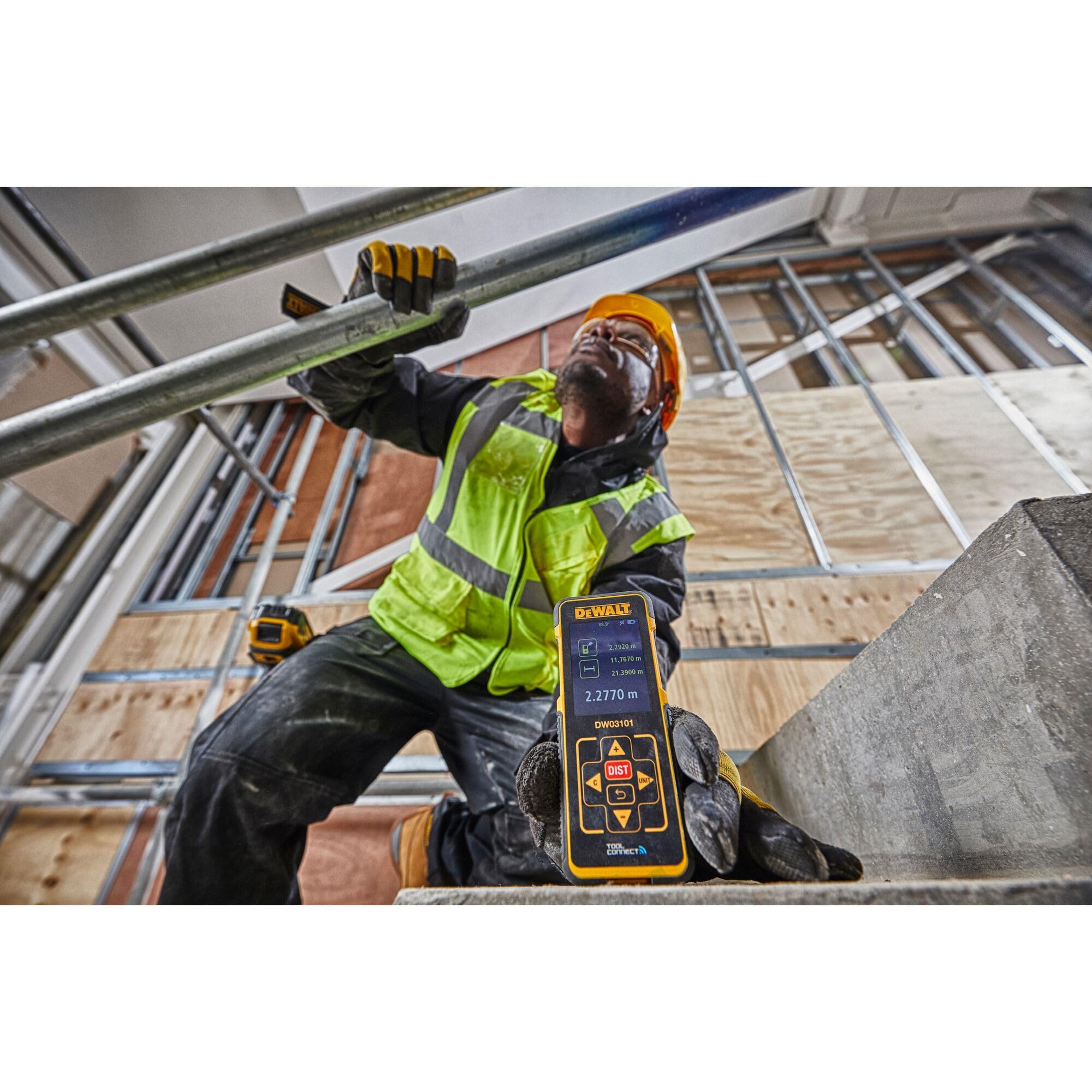 DEWALT DW03101-XJ - Medidor láser de distancias con alcance de 100 m