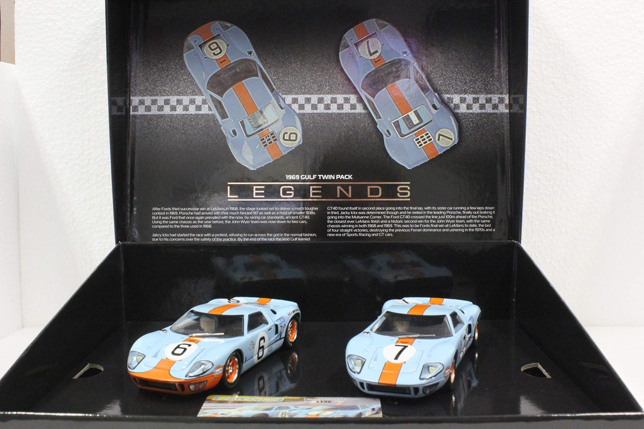 scalextric ford gt40 1969 gulf limited edition twin pack 132 P