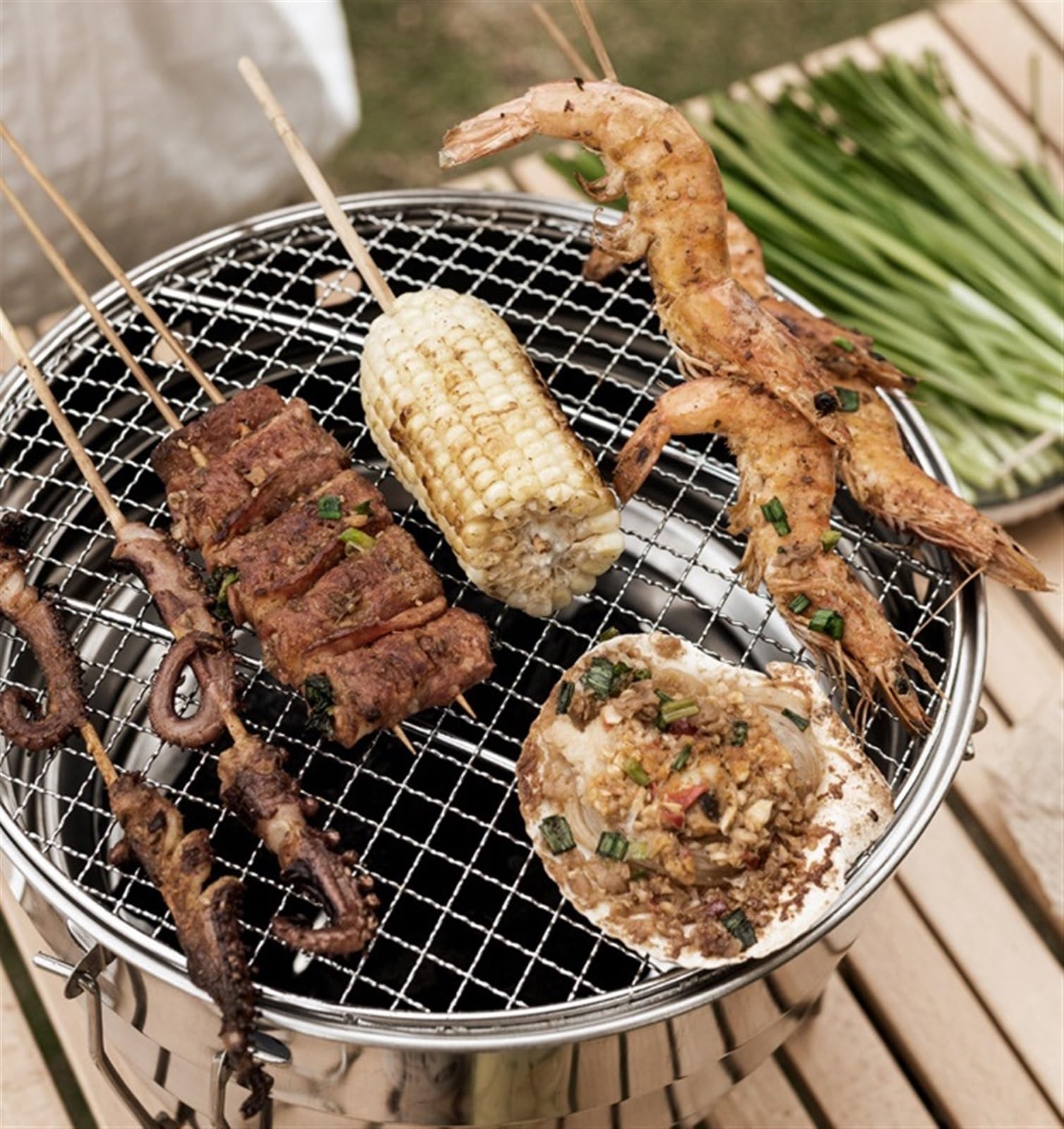 Griglia Barbecue Griglia Barbecue Griglia Per Barbecue Portatile Da Tavolo Per Barbecue, Griglia A Carbone, In Acciaio Inossidabile, Per Esterni BBQ Barbeque