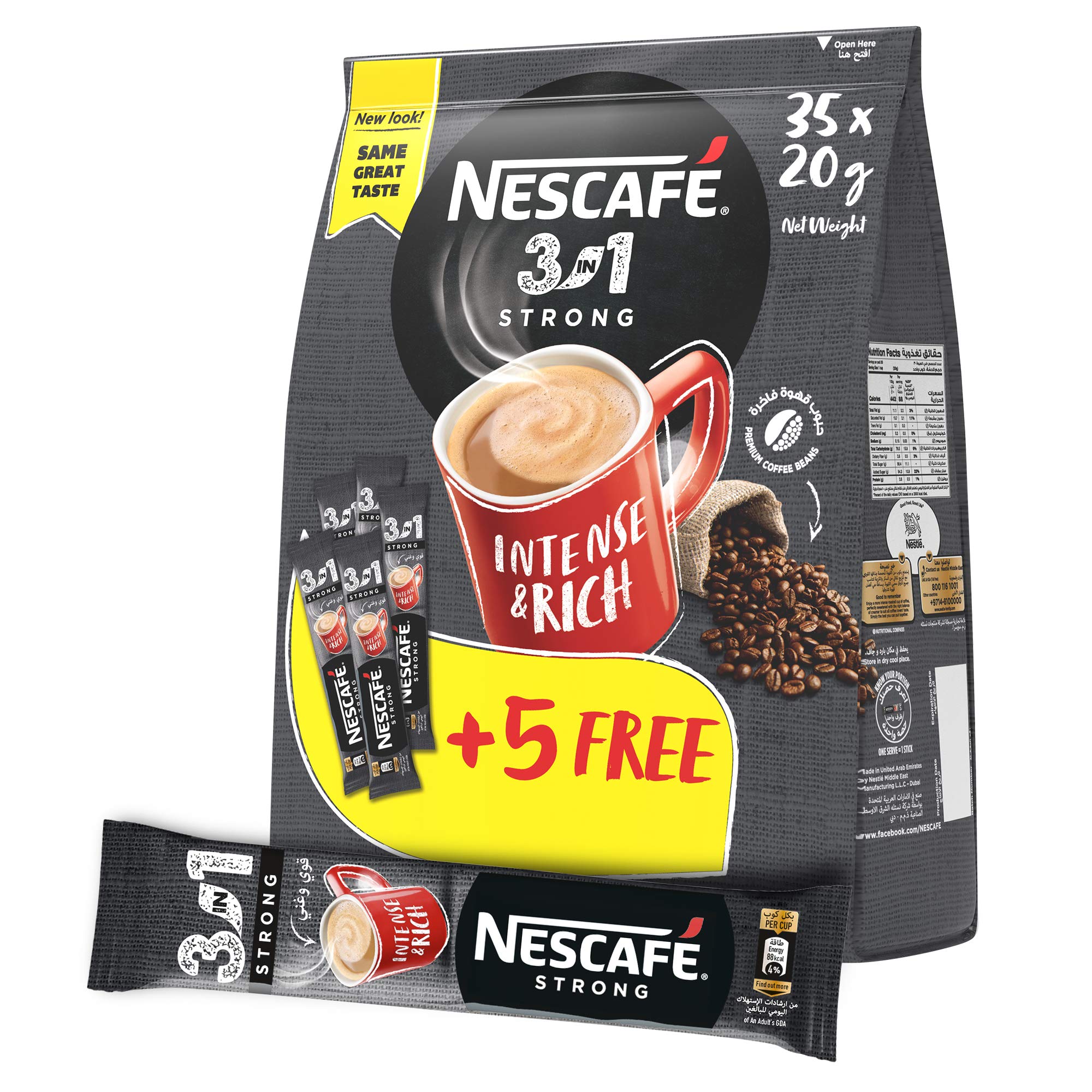 Nescafe 3 in 1 Intenso Instant Coffee Mix Sachet (35 Sticks) Promo