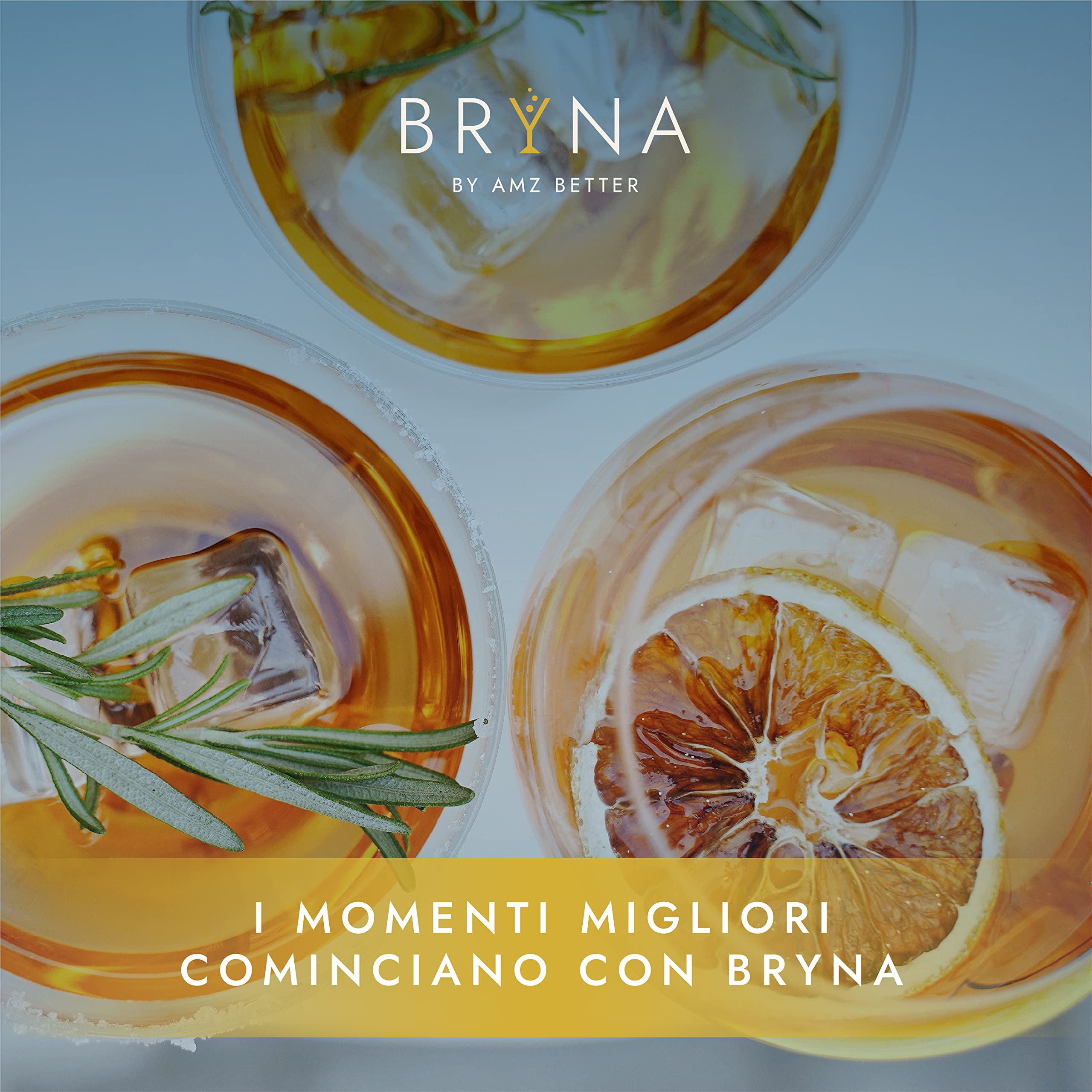 BRYNA - Set 6 Pezzi Bicchieri Croisiere da 25 Cl in Policarbonato (Plastica Rigida), 100% Design Italiano, Bicchieri Infrangibili, Calici Vino Riutilizzabili e Lavabili in Lavastoviglie, Bianco