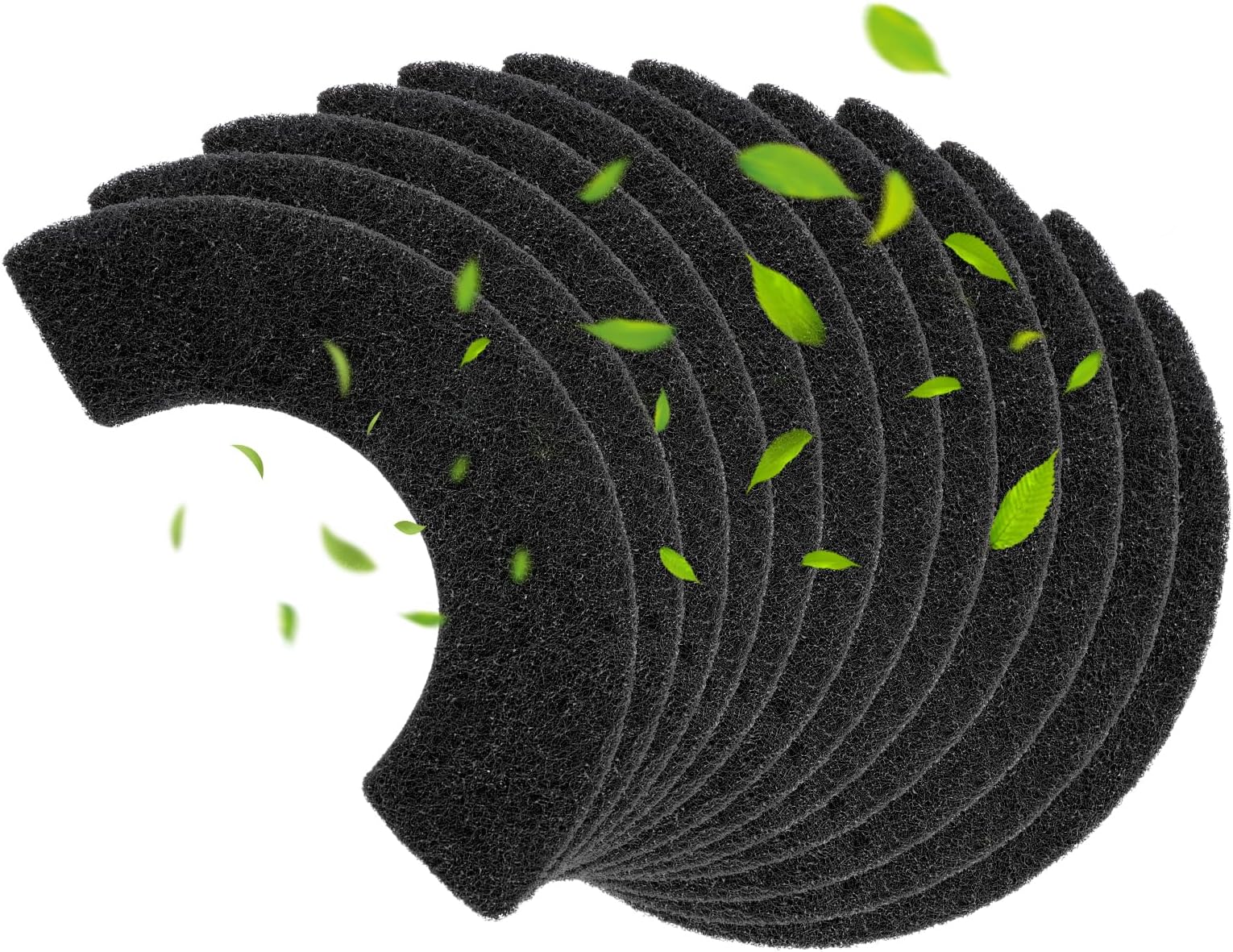 12 Pack 0.5 in Thickness Carbon Filters Compatible with Model 4, Cat Litter Box Filters Replacement to Absorb Odors Control Damp from Pets and Keep Home Fresh