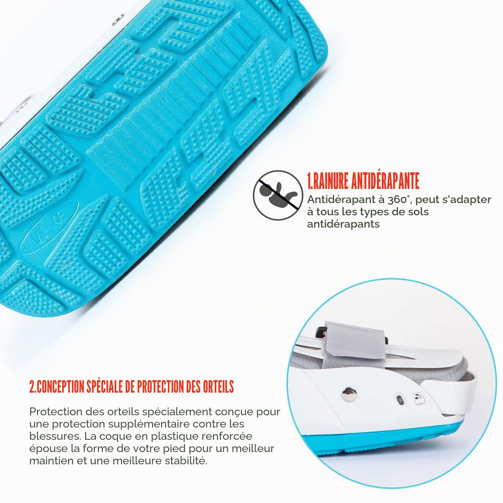 Bottes de marche gonflables orthopédiques pour entorse cheville récupération douleur pied fracture stress