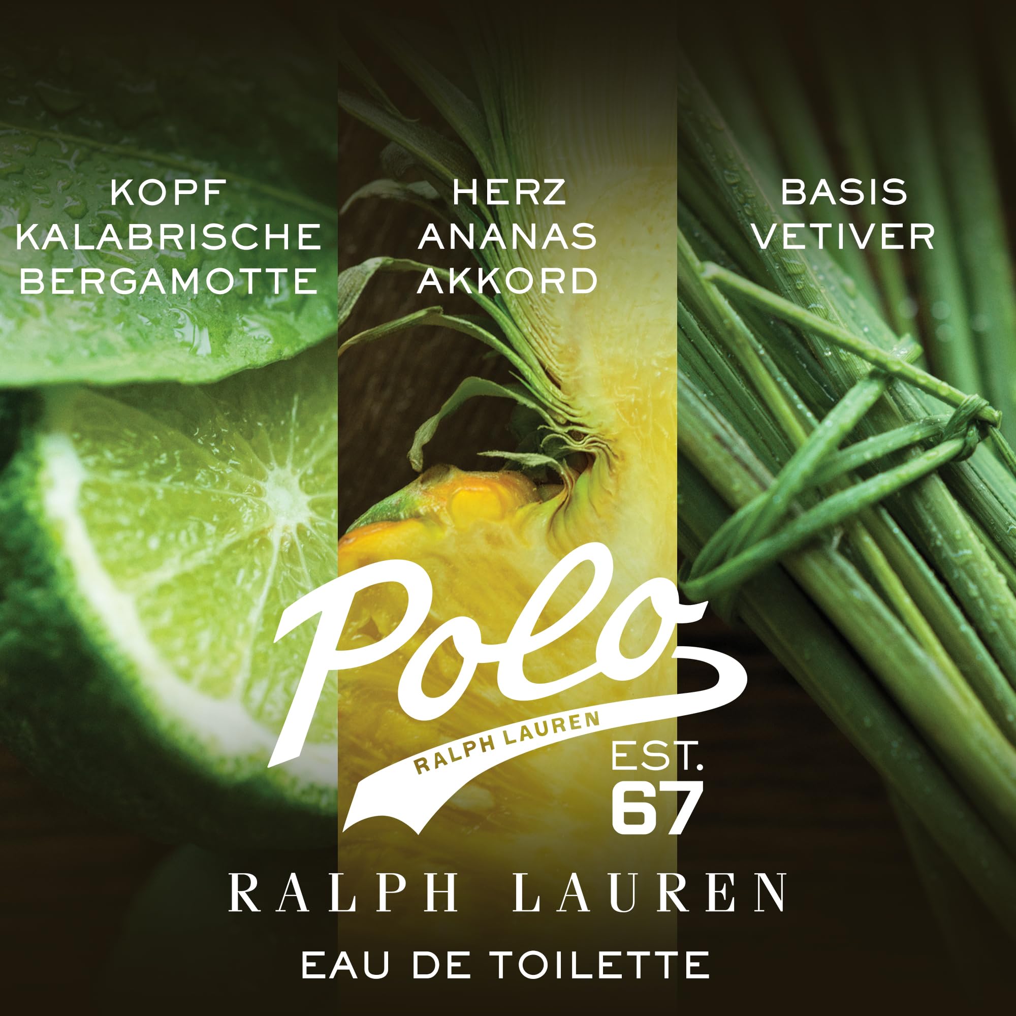 Ralph Lauren Polo 67 Eau de Toilette, zitrischer Herrenduft, 200 ml | Frisches Männerparfüm mit spritziger Bergamotte, Ananas, Vetiver und Patchouli, sinnlicher Duft mit langanhaltender Frische