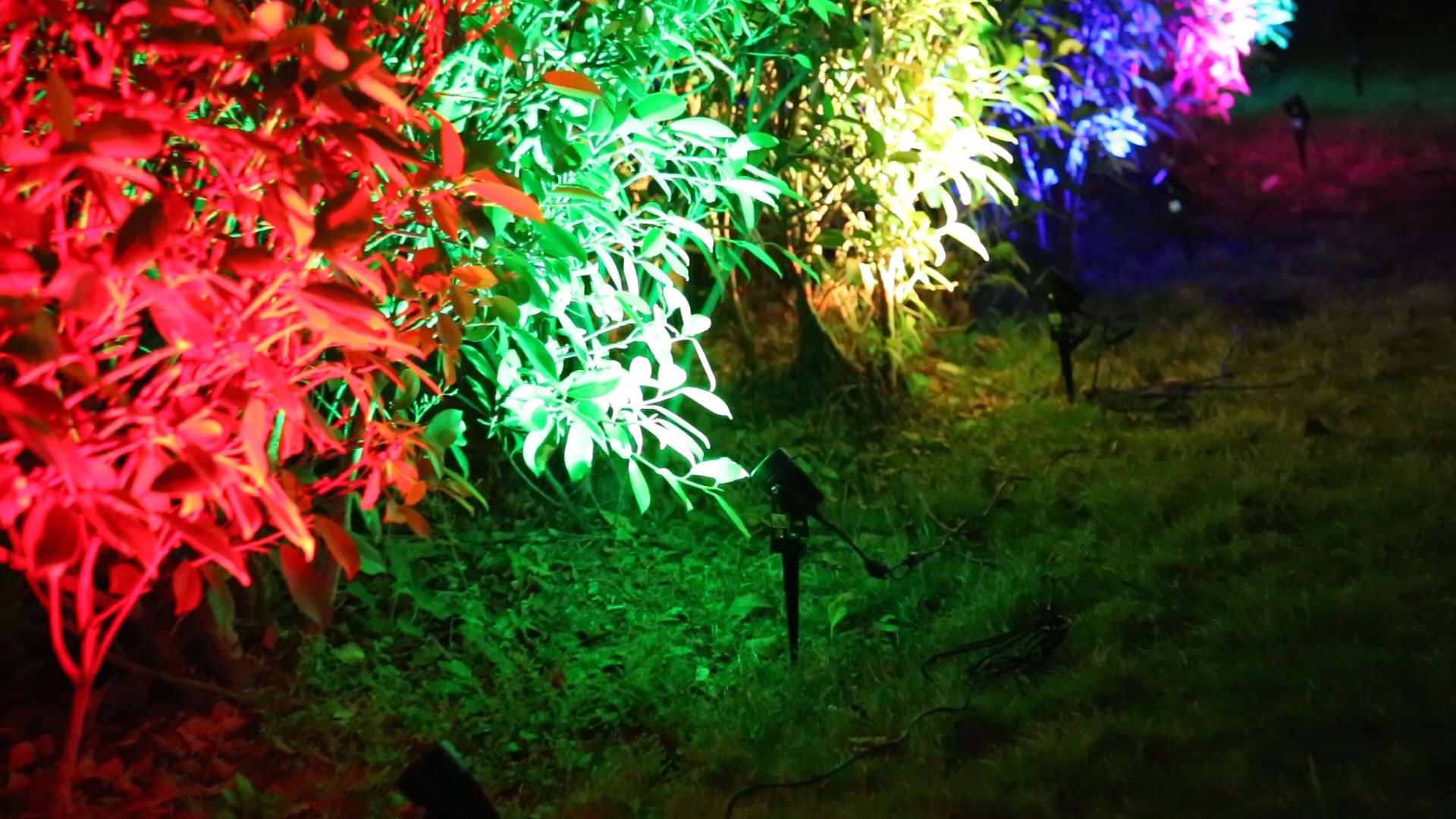 B-right Gartenbeleuchtung 6er Set Gartenleuchte mit Erdspieß, RGB Gartenstrahler mit Fernbedienung, 20M Gartenlampe mit… – Bild 8